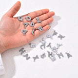DIY Diamond-Encrusted 26 English Letters Pendant Bracelet Necklace