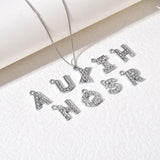 DIY Diamond-Encrusted 26 English Letters Pendant Bracelet Necklace