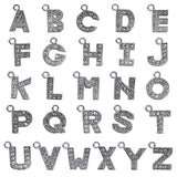 DIY Diamond-Encrusted 26 English Letters Pendant Bracelet Necklace