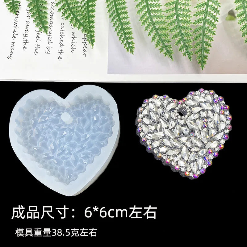 Diamond Silicone Resin Mold for Pendant Keychain Jewelry