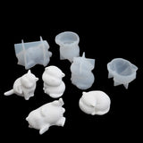 Cat UV Resin Jewelry Mold Handcraft 3D Cats Epoxy Tools Resin Accessories