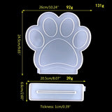 DIY Dog Paw Photo Frame Ornaments Silicone Molds for Epoxy Resin Crafts