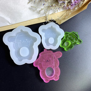 Silicone Epoxy Resin Dog Mold Jewelry Tools Keychain Moulds