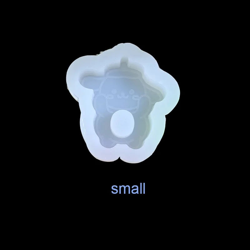 Silicone Epoxy Resin Dog Mold Jewelry Tools Keychain Moulds