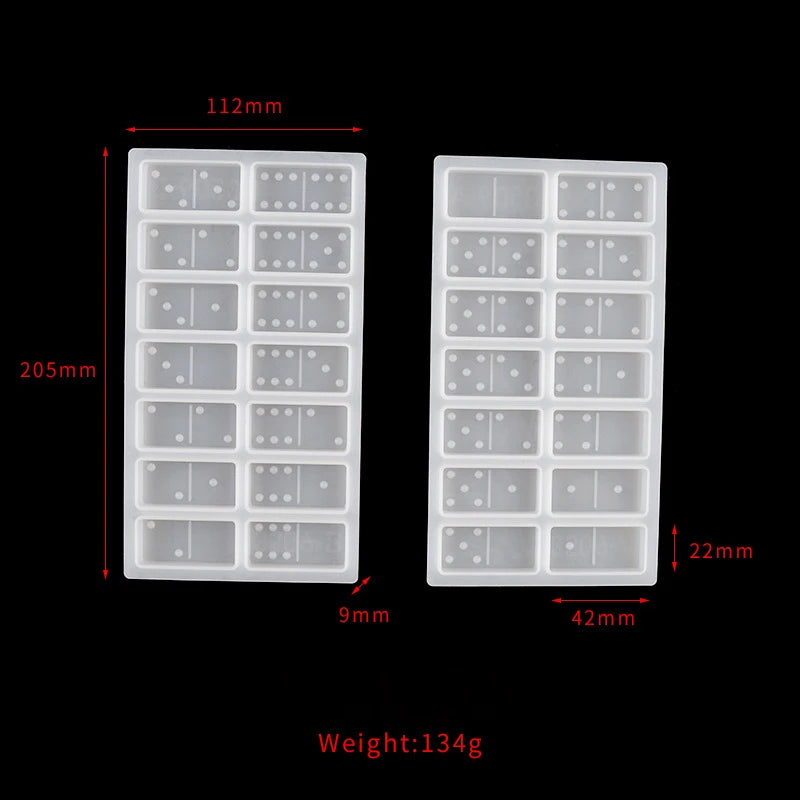 DIY Domino Crystal Epoxy Mold Resin Casting Molds