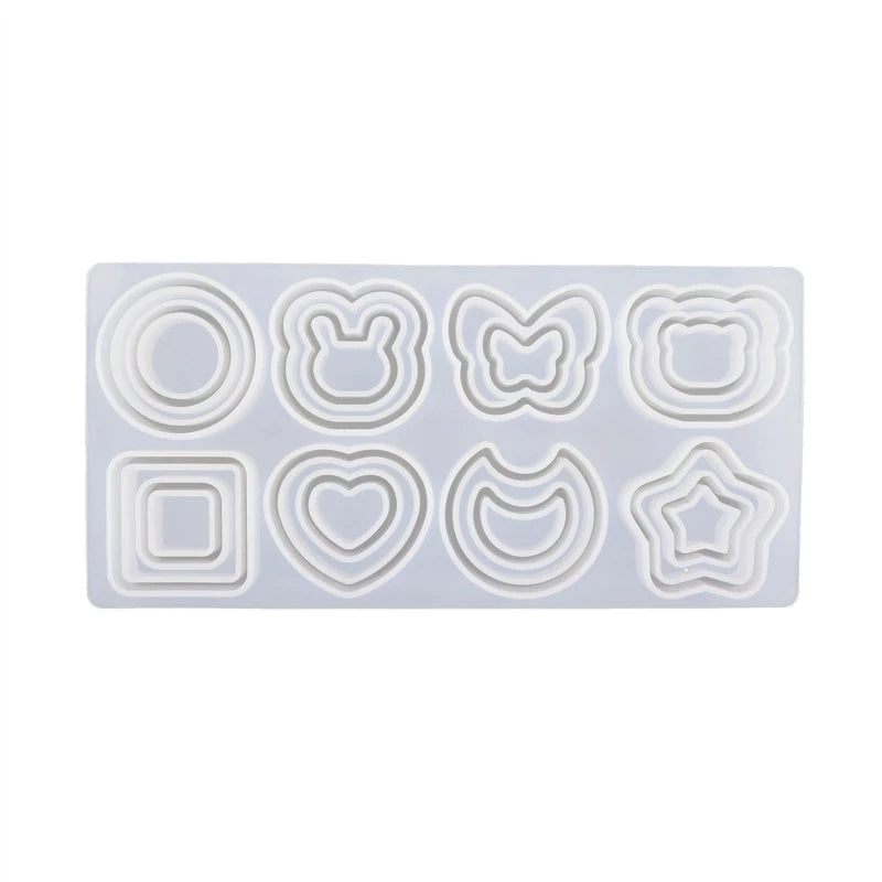 Double Layer Quicksand Silicone Epoxy Mold for Keychain Pendant Jewelry