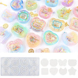 Double Layer Quicksand Silicone Epoxy Mold for Keychain Pendant Jewelry