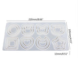 Double Layer Quicksand Silicone Epoxy Mold for Keychain Pendant Jewelry