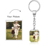 Personalized Photo Keychain Metal Rings Holder Gift