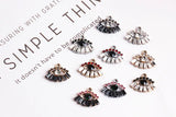 European-American Alloy Diamond Eye Jewelry Set