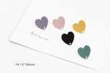 Korea Alloy Love Heart Stud Earrings Spray Paint Earrings Pendant