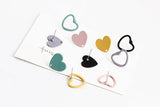 Korea Alloy Love Heart Stud Earrings Spray Paint Earrings Pendant