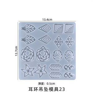 Earring Epoxy Resin Mold Silicone Pendant Jewelry Tools Handcraft Molds