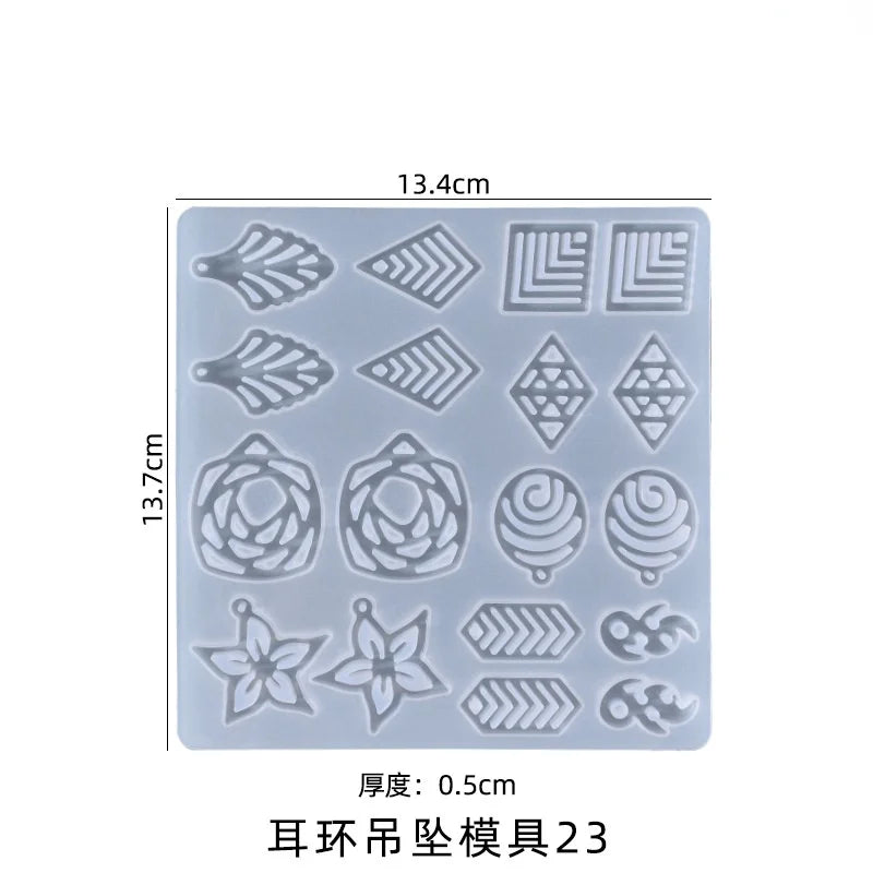 Earring Epoxy Resin Mold Silicone Pendant Jewelry Tools Handcraft Molds
