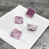 DIY Translucent Resin Square Earring Accessories