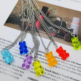 DIY Earrings Kit Bear Charm Necklace Pendant Lobster Clasp Jump Rings