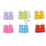 DIY Earrings Kit Bear Charm Necklace Pendant Lobster Clasp