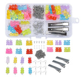 DIY Earrings Kit with Bear Charms and Lobster Clasp