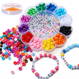 DIY Earrings Kit Large Hole Acrylic Beads ABS Pearl Alphabet Letter Heart Chain