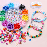 DIY Earrings Kit Large Hole Acrylic Beads ABS Pearl Alphabet Letter Heart Chain