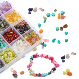 DIY Earrings Kit Natural Stone Chips Beads Charms Lobster Clasp Jump Rings
