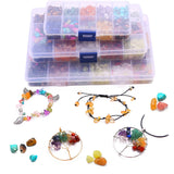 DIY Earrings Kit Natural Stone Chips Beads Charms Lobster Clasp Jump Rings