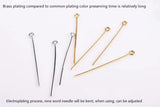 DIY Earrings Necklace Bracelet Accessories Brass Plating Nine Pin Needle Bead