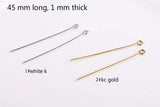 DIY Earrings Necklace Bracelet Accessories Brass Plating Nine Pin Needle Bead