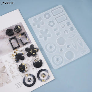 Earrings Pendants Crystal Epoxy Resin Molds Silicone Mould UV Resin Crafts