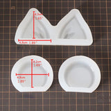 DIY Ears Hair Clips Casting Moulds Silicone Resin Epoxy Barrette Mould