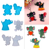Elephant Shape Keychain Silicone Epoxy Mold for Jewelry Crafting