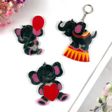 Elephant Shape Keychain Silicone Epoxy Mold for Jewelry Crafting