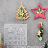 Elk Christmas Tree Hanging Pendant Resin Mold Merry Christmas Silicone Molds