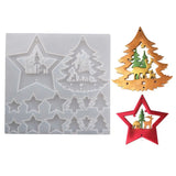 Elk Christmas Tree Hanging Pendant Resin Mold Merry Christmas Silicone Molds