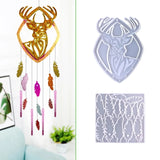 Elk Feather Wall Hanging Wind Chime Silicone Epoxy Mold DIY Keychain Pendant