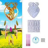 Elk Feather Wall Hanging Wind Chime Silicone Epoxy Mold DIY Keychain Pendant