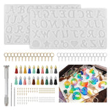 Alphabet Keychain Silicone Epoxy Mold for Gift