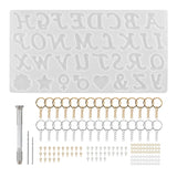 Alphabet Keychain Silicone Epoxy Mold for Gift