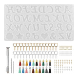 Alphabet Keychain Silicone Epoxy Mold for Gift