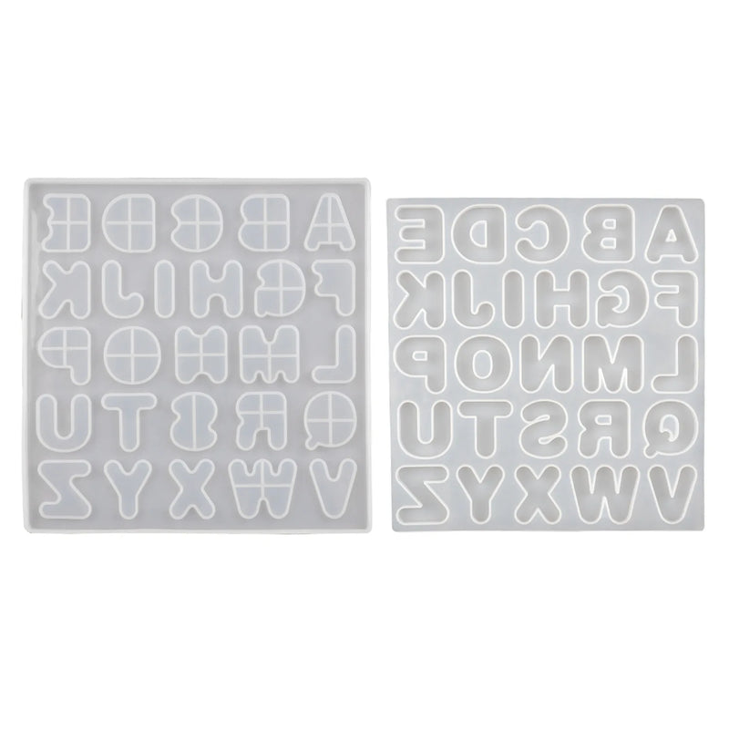 Alphabet Mirror Silicone Mold Letter Board Set Resin Mold
