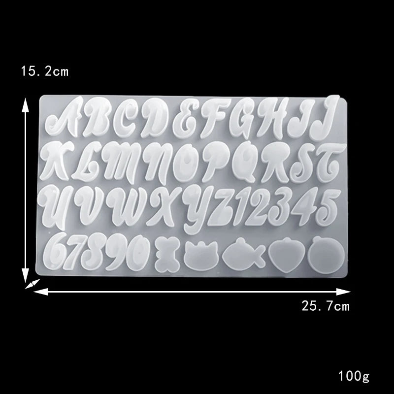 DIY English Letter Epoxy Resin Mold Jewelry Molds