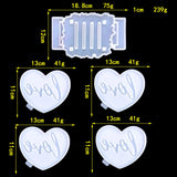 DIY Silicone Heart Coaster Mold for English Letters Love Tea Cup Pad