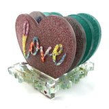 DIY Silicone Heart Coaster Mold for English Letters Love Tea Cup Pad