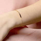 Personalized Name Bracelet Engraved Stainless Steel ID Bangle Chain