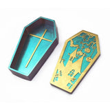 Epoxy Crystal Coffin Organizer Box Mold Halloween DIY Crafts Jewelry Storage