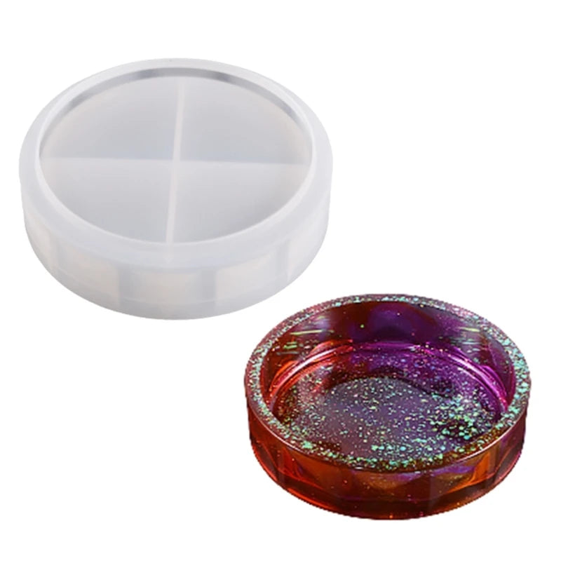 Epoxy Crystal Round Storage Box Mold for DIY Craft