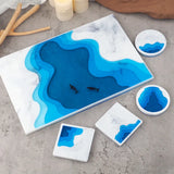 DIY Epoxy Crystal Silicone Mold Irregular Tray Ocean Mountain Cup Pad Mold
