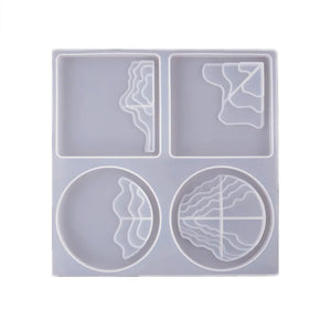 DIY Epoxy Crystal Silicone Mold Irregular Tray Ocean Mountain Cup Pad Mold