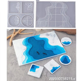 DIY Epoxy Crystal Silicone Mold Irregular Tray Ocean Mountain Cup Pad Mold