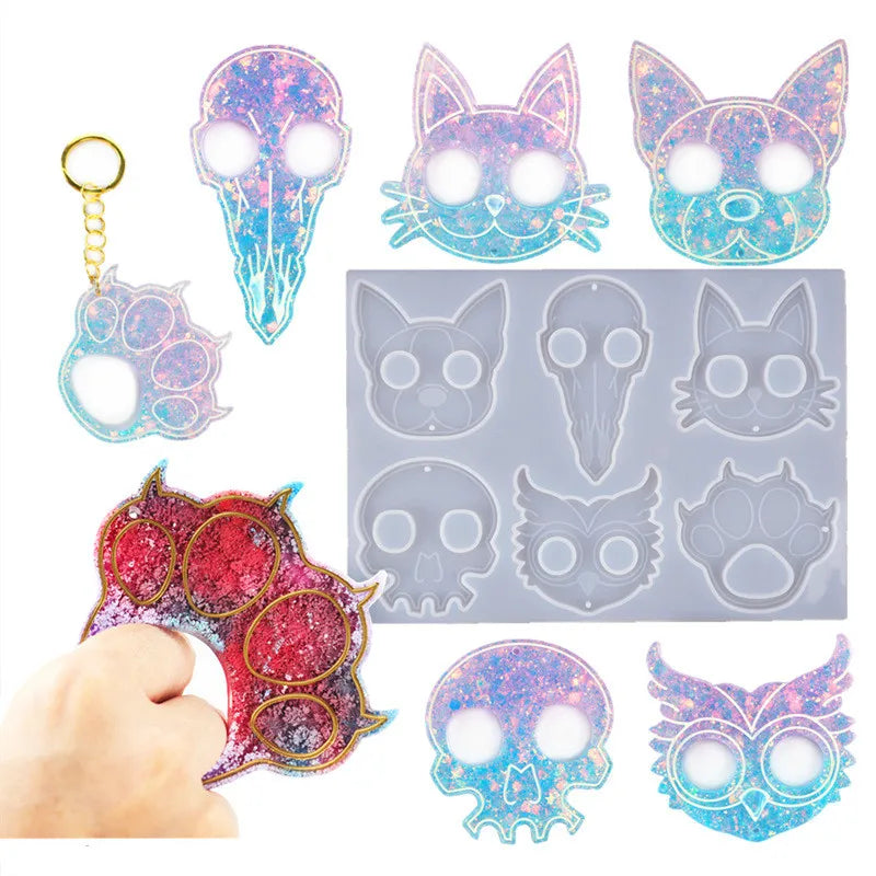 Cat Claw Defense Keychain Silicone Mold Set